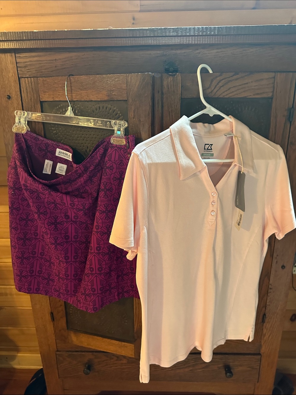 Essentials soft Pink Short-Sleeve Polo Top brand new light pink top golf